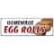 Signmission HOMEMADE EGG ROLLS BANNER SIGN spring chinese freshly ground pork fried B-72 Homemade Egg Rolls - alternate 1